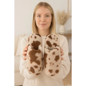 Solara Kadın Ev Terliği Kışlık Terlik Kauçuk Ses Yapmaz Taban