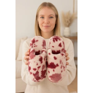 Solara Kadın Ev Terliği Kışlık Terlik Kauçuk Ses Yapmaz Taban