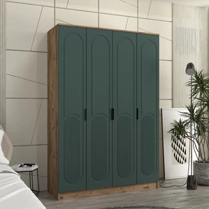 Derin 4 Kapaklı Bazalı Gardırop Tamamı Mdf