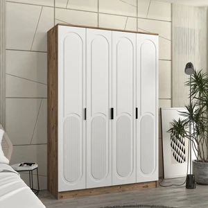 Derin 4 Kapaklı Bazalı Gardırop Tamamı Mdf
