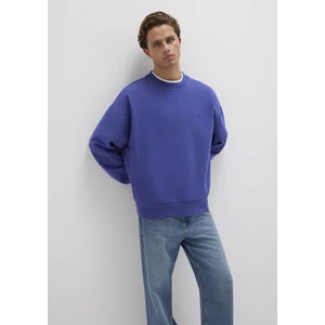 Silikon Logo Baskılı Mor Bisiklet Yaka Sweatshirt 0S10415-70695