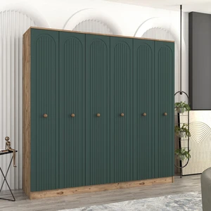 Mila 6 Kapaklı Bazalı Gardırop