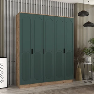 Derin 5 Kapaklı Bazalı Gardırop Tamamı Mdf