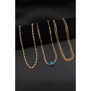 Altın Kaplama Kadın Kolye 3'lü Set