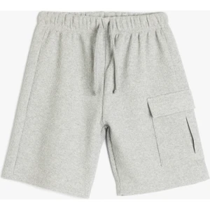 Beli Lastikli Kapaklı Cep Detaylı Ribanalı Basic Şort