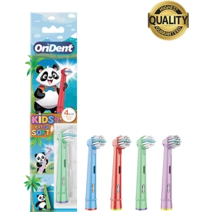 Kids - Çocuklara Özel Oral-B Uyumlu 4 Adet Yedek Başlık – Nazik Temizlik ve Diş Eti Koruması