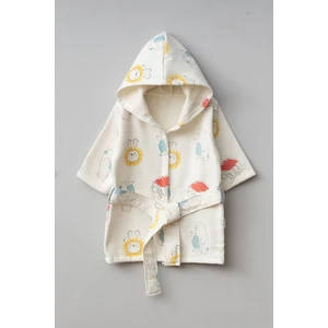 Kapşonlu Kız ve Erkek Bebek Bornozu Pamuklu 0-1 Yaş