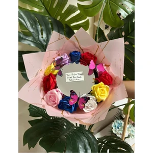 Bu Senin Çiçeğin Aynadaki Benim Çiçegim Buketi Aynalı Buket Yapay