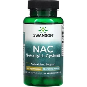 Swanson, Nac, N-Acetyl L-Cysteine, 600 Mg, 60 Veggie Capsules