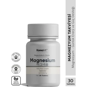 Magnezyum Takviyesi 30 Tablet – Enerji ve Kas Desteği
