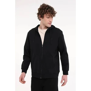 A10202435808010 5W Mb Sn72 Fz Hod 5Pr Sıyah Erkek Tam Fermuarlı Kapusonlu Sweatshırt