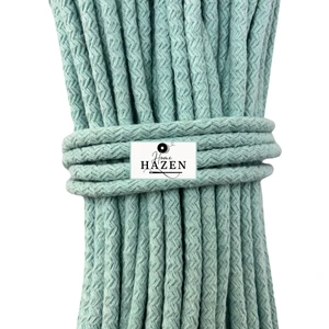 Hazen Home Kordon Ip Pamuklu 6-7mm 45-50 Metre 1 kg Ip Sepet Supla Çanta Ipi Çok Amaçlı Ip - Mint Yeşili