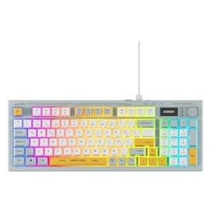 Kb-79 Sılent Pro Mavi-Beyaz-Sarı Sessiz Rgb Q Membrane Oyuncu Klavyesi