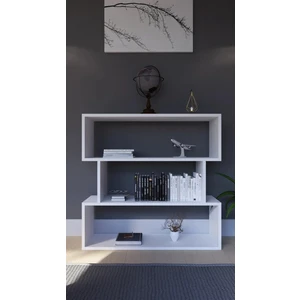 Ida Wooden Lexa Çok Amaçlı Modern Kitaplık ve Raflı Kitaplık - 3 Raflı 3 Katlı 88 cm