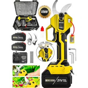 S-55 mm Dijital Kömürsüz Akülü Bağ Dal Ağaç Kesme Biçme Budama Şarjlı Makası Makas Makinesi