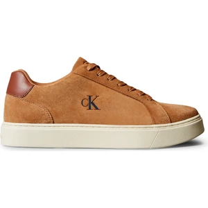 Calvin Klein Deri Açık Kahve Erkek Günlük Ayakkabı Classıc Cupsole Laceup Su