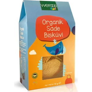 Kids Organik Tereyağlı Sade Bisküvi 50 g – Buğday Unu ve Elma Suyu Konsantreli Katkısız Çocuk Atıştırmalığı