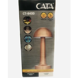 Şarjlı Metal Masa Lambası – 3 Kademe Dokunmatik Işık, USB Girişli, Günışığı Tonu, Taşınabilir Tasarım
