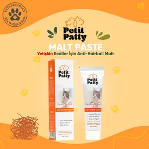Petit Patty Malt Paste 100G (Kediler Için Tüy Yumağı Önleyici Anti-Hairball Malt Macunu)