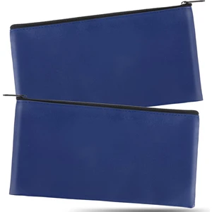 2 Adet Fermuarlı Para Çantası Banka Mevduat Para Çantası Düzenleyici Çek Cüzdan Seyahat Para Kesesi Madeni Paralar, Banknotlar, Kozmetikler Için (Yurt Dışından)