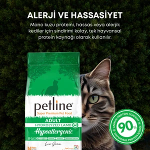 Tüy ve Deri Sağlığı Destekleyici Özellikte Hypoallergenic Kuzu Etli Yetişkin Kedi Maması 3KG ( 2 x 1.5Kg )