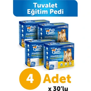 Pets Clean Eğitim(Çiş) Pedi 30LU 60*90CM 4'lü Paket