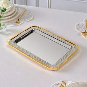 Ring Dekoratif Tepsi Gold 42X30 cm