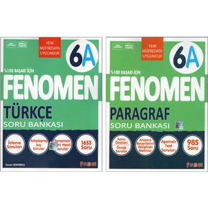 Fenomen 6.sınıf 6A TÜRKÇE+6A Paragraf Soru Bankaları (2 Kitap)