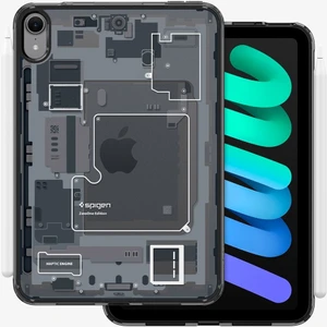 Apple iPad mini 7 (2024) / mini 6 (2021) ile Uyumlu Kılıf Sararma Karşıtı DuraClear™ Hava Kanalı Teknolojisi™ Askeri Sınıf Koruma Zero One Black Tasarım Kapak - ACS09162