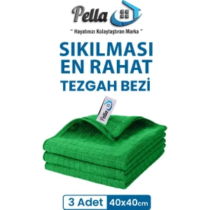 Tezgah Bezi Ithal 40X40CM Yeşil Yüksek Su Emici Sıkılması En Kolay