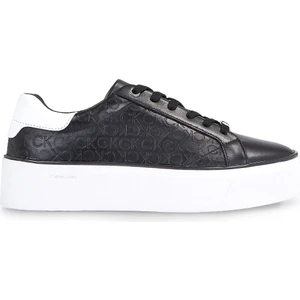 Calvin Klein FLATFORM C LACE UP - MONO Siyah Kadın Sneaker