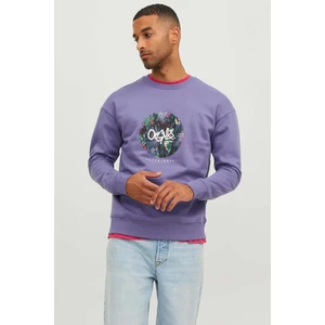 Jack & Jones JORSILVERLAKE SWEAT CREW Mor Erkek Sweatshirt