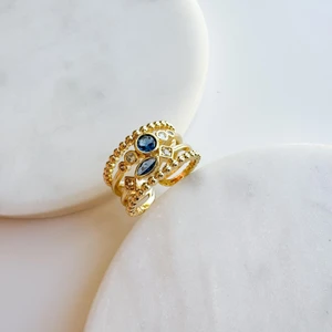 Çelik Taşlı Yüzük