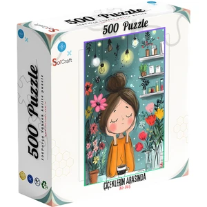 Soi Craft 500 Parça Çiçeklerin Arasında Bir Düş Puzzle  Materyal ile Eğlenceli Zorluk