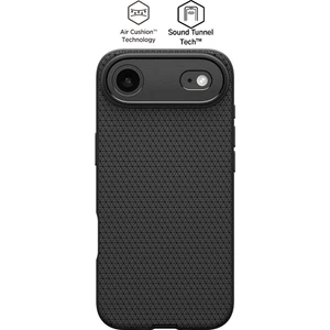 iPhone Air ile Uyumlu ince Kılıf Liquid Air Hava Kanalı Teknolojisi™ Askeri Sınıf Koruma Matte Black Dokulu Yüzey Kapak - ACS09922