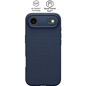 iPhone Air ile Uyumlu ince Kılıf Liquid Air Hava Kanalı Teknolojisi™ Askeri Sınıf Koruma Navy Blue Dokulu Yüzey Kapak - ACS09923
