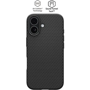 iPhone 17 ile uyumlu ince Kılıf Liquid Air Hava Kanalı Teknolojisi™ Askeri Sınıf Koruma Matte Black Dokulu Yüzey Kapak - ACS09977