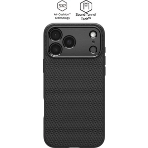 iPhone 17 Pro Max ile Uyumlu ince Kılıf Liquid Air Hava Kanalı Teknolojisi™ Askeri Sınıf Koruma Matte Black Dokulu Yüzey Kapak - ACS09888