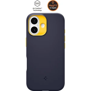 iPhone 17 ile Uyumlu Silikon MagSafe Kılıf Nano Pop Hava Kanalı Teknolojisi™ Askeri Sınıf Koruma MagFit Blueberry Navy Kaymaz Kapak - ACS09990
