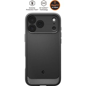 iPhone 17 Pro Max ile uyumlu Ekstra Dayanıklı MagSafe Kılıf Rugged Armor Hava Kanalı Teknolojisi™ Askeri Sınıf Koruma MagFit Matte Black Çift Katman Kapak - ACS09886