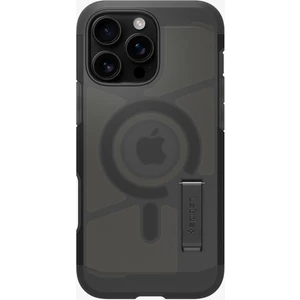 Apple iPhone 16 Pro Max ile Uyumlu Ekstra Dayanıklı MagSafe Kılıf Tough Armor Ai T Force Kamera Butonu Hava Kanalı Teknolojisi™ Askeri Sınıf Koruma KickStand Frost Black Katman Kapak - ACS09070