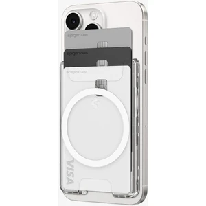 MagFit+ Apple iPhone için MagSafe özellikli 3 Kartlı Manyetik Cüzdan Ultra Hybrid Crystal Clear - AFA08888