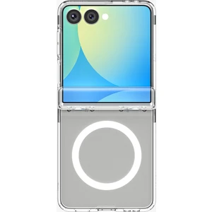 Samsung Galaxy Z Flip 7 ile Uyumlu ince Kılıf Ultra Hybrid Pro Sararma Karşıtı DuraClear™ Hava Kanalı Teknolojisi™ Askeri Sınıf Koruma MagFit özellikli Clear White Şeffaf Kapak - ACS09559