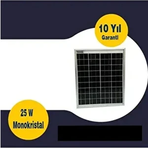 25 Watt Monokristal Güneş Paneli