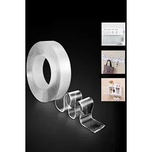 18MM 5 Metre Çift Taraflı Nano Teknolojili Süper Güçlü Bant Extra Güçlü Duvar Çerçeve Taşıyıcı