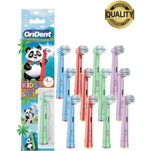 Panda Kids - Çocuklara Özel Oral-B Uyumlu 12 Adet Yedek Başlık – Nazik Temizlik ve Diş Eti Koruması