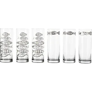Gold Fısh Rakı Bardağı Seti 6lı -200ML