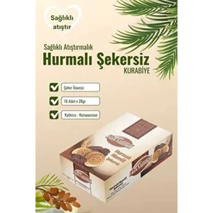 Has Mamül Hurmalı Şekersiz Kurabiye 16 Adet 28 gr Doğal İçeriklerle Sağlıklı Atıştırmalık