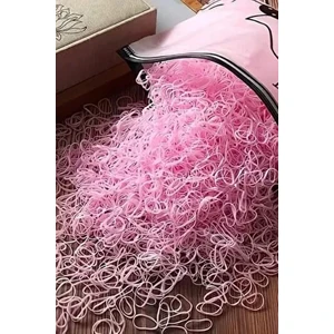 1000 Adet Toz Pembe Saç Örgü Lastiği