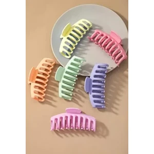 C&E Design Kadın 6'lı Renkli XL Mandal Toka Seti Şık Desenlerle Özel Tasarım